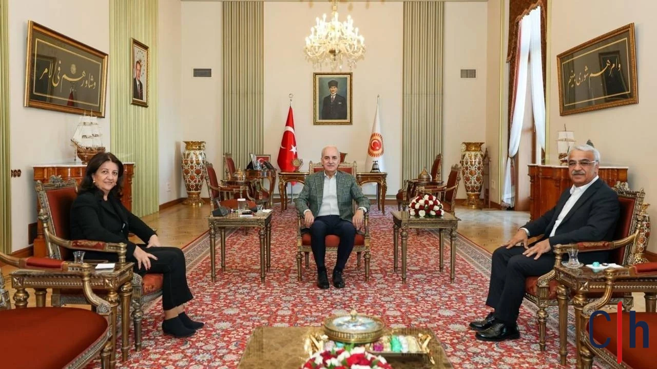 DEM Parti İmralı Heyeti Meclis Başkanı Kurtulmuş ile görüştü