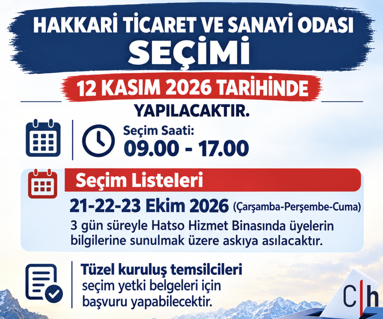 HATSO’da seçim tarihi belli oldu: Sandık 12 Kasım’da kurulacak