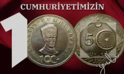 Cumhuriyet'in 100. yılına özel '5 Türk lira' hatıra parası