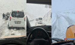 Hakkari-Van karayolunda kar yağışı etkili oldu