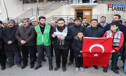 Hakkari'de İHH "Filistin özgür olana dek alanlardayız" Basın açıklaması