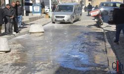 Hakkari'de Atlılar Caddesinde Su Borusu Patlaması