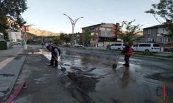 Hakkari Belediyesi Temizlik Ekibi, Şehrin Cadde ve Sokaklarını temizliyor