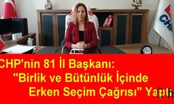 CHP 81 İl Başkanı: "Birlik ve Bütünlük İçinde Erken Seçim Çağrısı" Yaptı