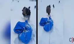 Kapanan Yolların Ardından, Cenaze Brandaya Sarılıp İple Taşındı