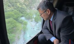 Vali Çelik Arama Kurtarma Çalışmalarına Havadan Katıldı