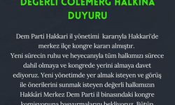 Hakkari DEM Parti: Merkez ilçe kongresine gidiyor