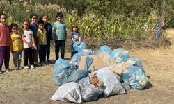 Hakkari'de minikler çöpleri topladı