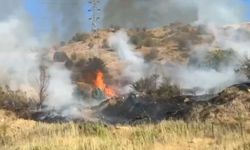 Bağışlı Yolu’nda Kopan Elektrik Teli Yangına Neden Oldu