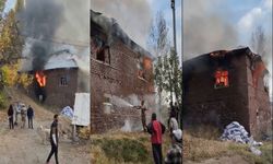 Hakkari’de yangın faciası ucuz atlatıldı: 10 çocuklu ailenin evi küle döndü