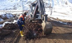 Hakkâri Belediyesi ekipleri dondurucu soğuğa meydan okuyor