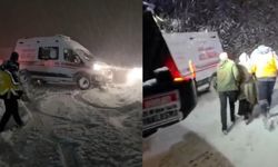 Hakkari'de Yoğun Kar Yağışında Kalp Krizi Geçiren Kadın Kurtarıldı