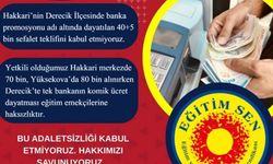 Derecik’te Eğitim Emekçilerinden Promosyon Tepkisi: “Bu Teklif Adaletsiz ve Kabul Edilemez”