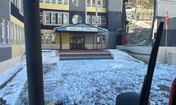 Hakkari’de Okul Önlerinde Buzlanmaya Karşı Tuzlama Çalışması