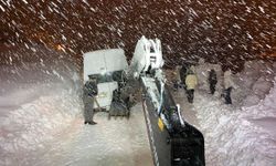 Hakkari’de Öğrencileri Taşıyan Minibüs Kar Nedeniyle Yolda Kaldı