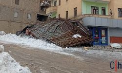 Kuvvetli Rüzgâr Hakkari'de Maddi Hasara Yol Açtı