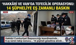 Hakkâri'de Tefecilik Operasyonu: 14 Şüpheliye Eş Zamanlı Baskın