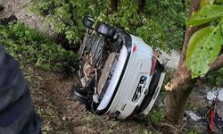 Hakkari'de Otomobil Ağaçlık Alana Savruldu
