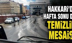 Hakkari Belediyesi İtfaiye Ekipleri Hafta Sonu da Temizlik Çalışmalarını Sürdürdü