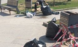 Belediye Ekipleri Çöp ve Çekirdek Kabuklarını Topladı