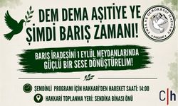 Hakkâri Emek ve Demokrasi Platformu’ndan 1 Eylül çağrısı: “Şimdi barış zamanı”