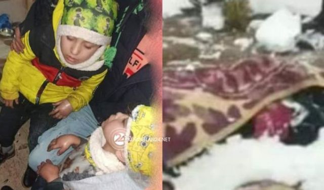Van sınırında donarak ölen kadın, 2 çocuğunun canını kurtardı