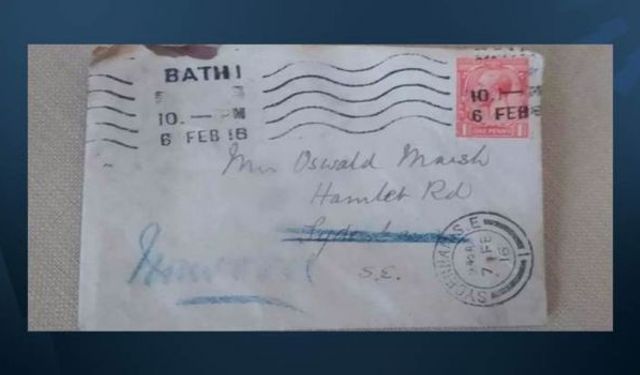 1916'da yazılan mektup nihayet adresine ulaştı