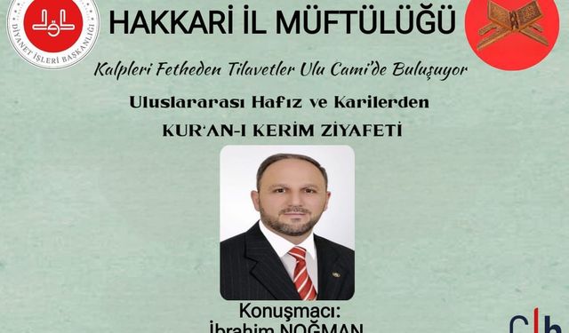 Hakkari’de Kur’an-ı Kerim Ziyafetine Davet