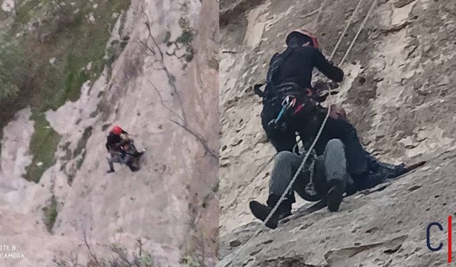 Hakkari’de Kayalıklarda Mahsur Kalan Genç, 3 Saatlik Çalışmayla Kurtarıldı