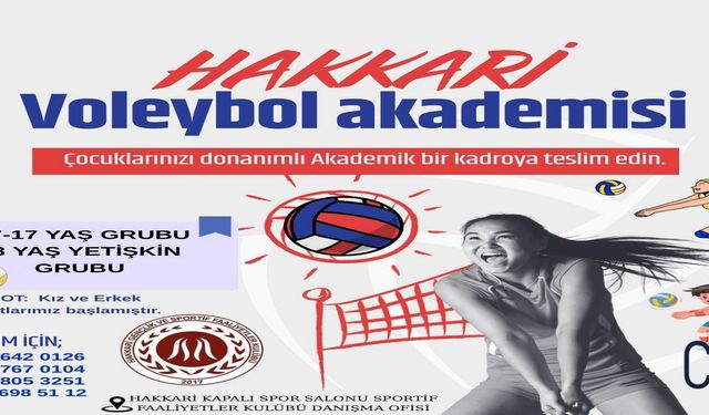 Hakkari Voleybol Spor Akademisi ile Gençlere Spor Fırsatı