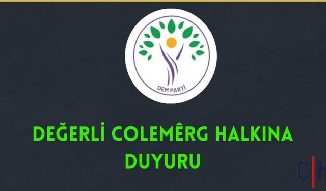 Hakkari DEM Parti: Merkez ilçe kongresine gidiyor