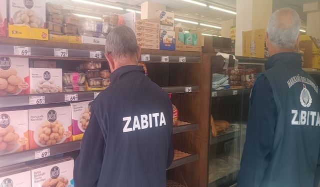 Hakkari’de zincir marketlere zabıta denetimi