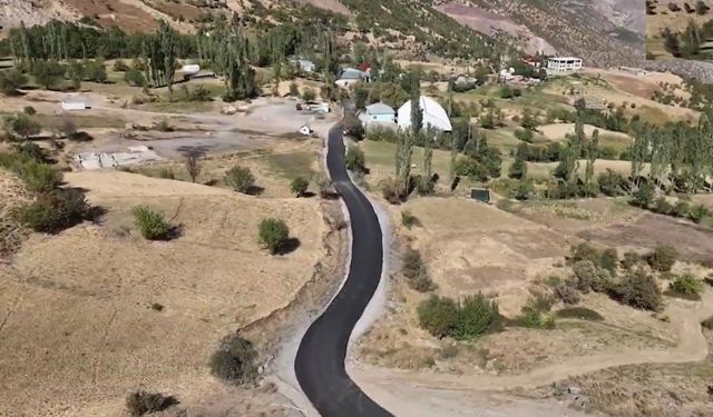 Hakkari’de 4 köy yoluna sıcak asfalt