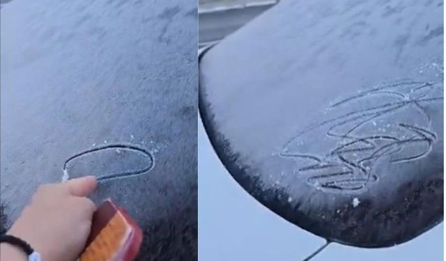 Hakkari'de Araçlar Buz Tuttu, Dağlar Beyaz Örtüye Büründü