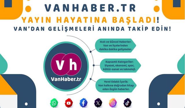 VanHaber.tr yayın hayatına başladı: Van’dan gelişmeleri anında takip edin
