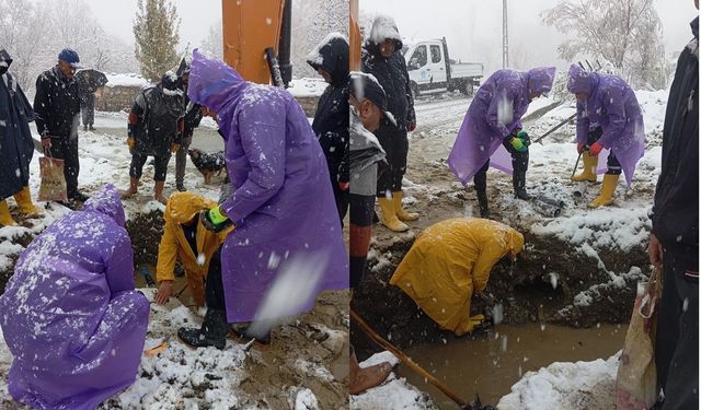 Hakkari’de Kar ve Heyelan Su Şebekelerini Vurdu: Belediye Ekipleri Seferber Oldu