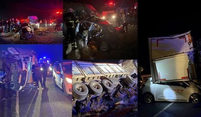 Karayolunda Feci Kaza: 7-8 Araç Birbirine Girdi 3 Ölü, Çok Sayıda Yaralı