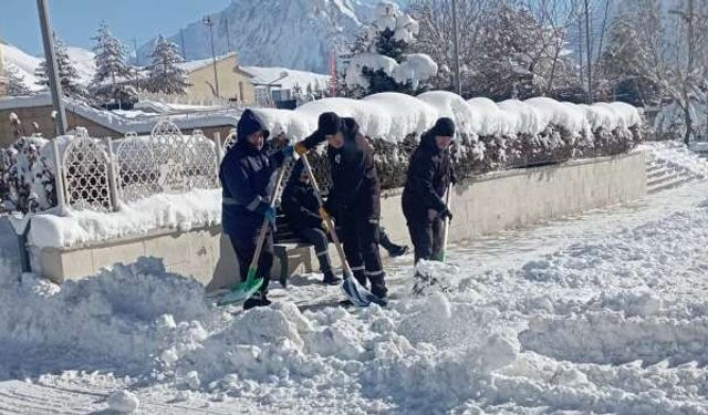 29 İş Makinesiyle Hakkari’de Karla Mücadele