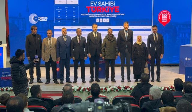 Hakkari’de 1.557 Sosyal Konutun Hak Sahipleri Kura ile Belirlendi