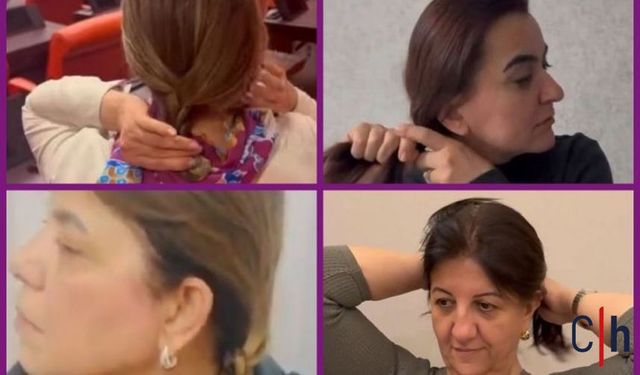 DEM Parti kadın milletvekilleri saç örgüsü kampanyasına Meclis’ten destek verdi