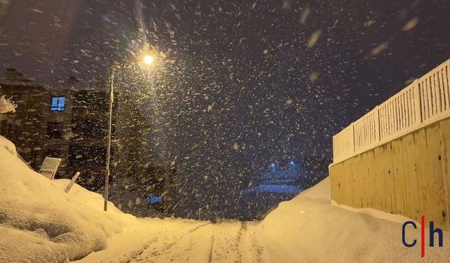 Yüksekova Beyaza Büründü: Kar Kalınlığı 15 Santimetreye Ulaştı