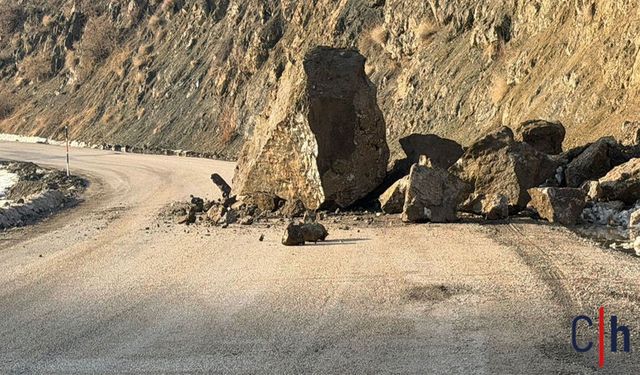Hakkari-Van Karayolunda Kaya Düşmesi: Sürücüler Facianın Eşiğinden Döndü