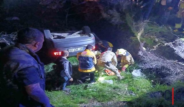 Otomobil Şarampole Yuvarlandı: Aynı Aileden 4 Yaralı