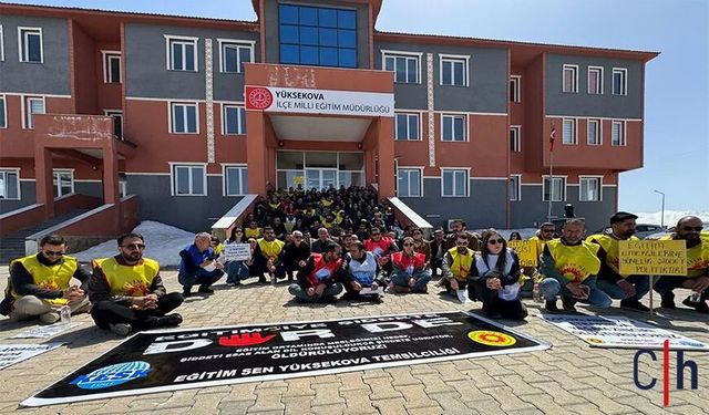 Yüksekova’da Eğitimde Şiddete Karşı Yürüyüş ve İnsan Zinciri