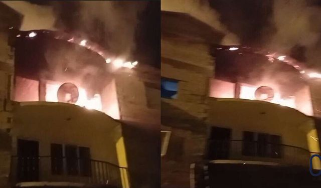 Hakkâri’de 3 Katlı Evde Yangın: Aile Son Anda Kurtuldu