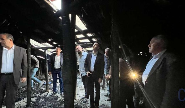 DEM Parti heyetinden yangınzede Çiftçi ailesine ziyaret