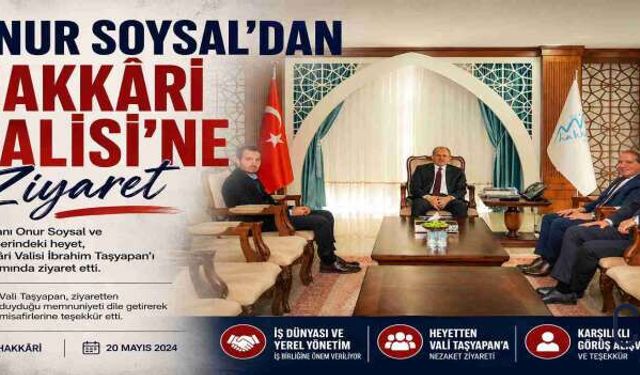 Hakkâri Valisi Taşyapan’a İş Dünyasından Ziyaret