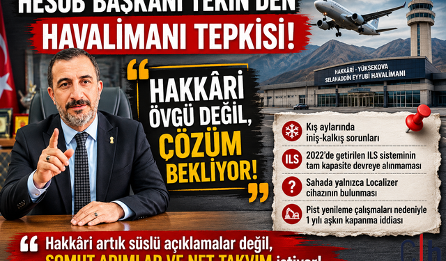 HESOB Başkanı Tekin’den Bakan Uraloğlu’na  Havalimanı Tepkisi