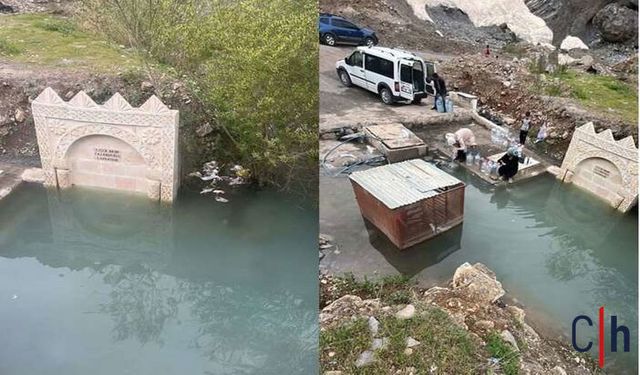 Sümbül Dağı Eteğindeki Çeşme Gölete Döndü, Vatandaş Tepkili
