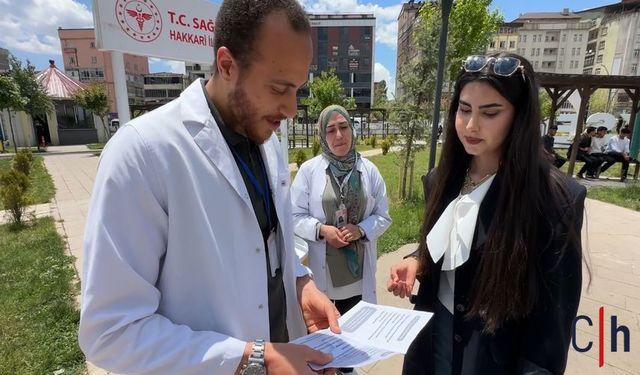 Yüksekova’da Sağlık Ekipleri Vatandaşları Sigarayı Bırakmaya Davet Etti